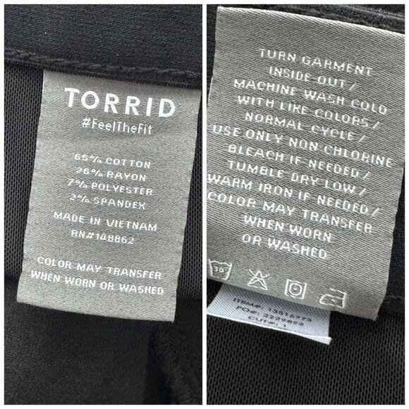 TORRID NWT Bombshell Stretch Skinny Jeans Destructed High Rise Black Size 20XS - Picture 7 of 11